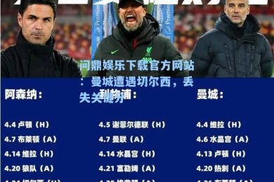 问鼎娱乐下载官方网站：曼城遭遇切尔西，丢失关键分