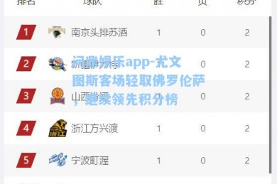 问鼎娱乐app-尤文图斯客场轻取佛罗伦萨，继续领先积分榜